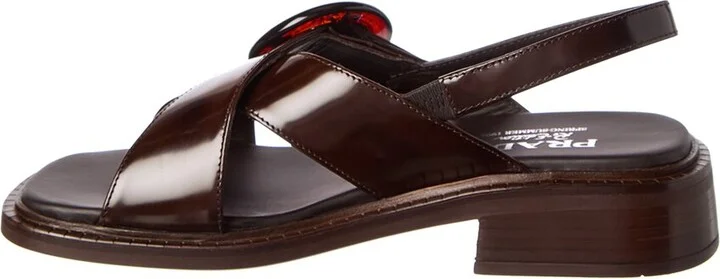 Prada Re-Edition Brushed Leather Sandal - Image 2