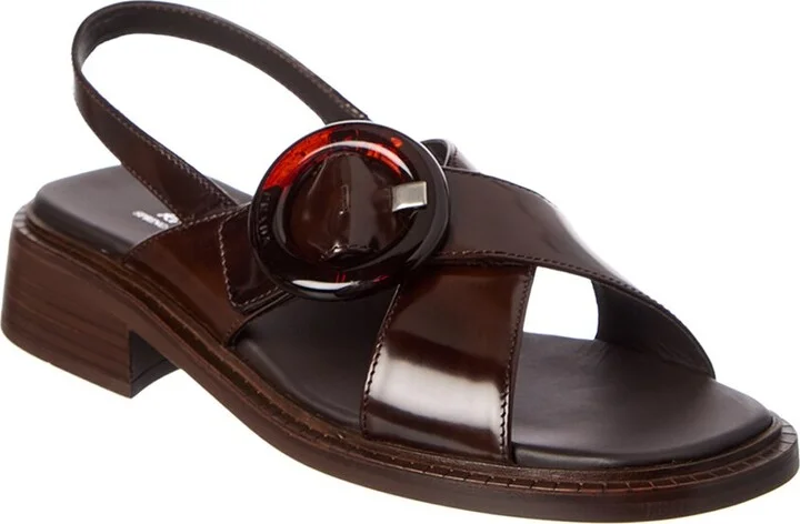Prada Re-Edition Brushed Leather Sandal