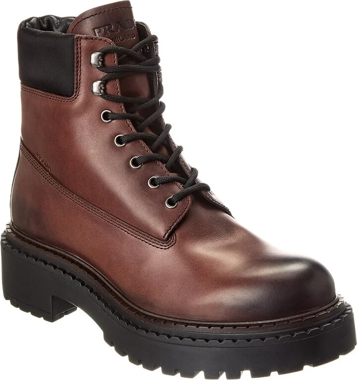 Prada Re-Nylon & Leather Work Boot