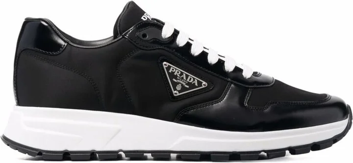 Prada Re-Nylon Triangle-Logo Low-Top Sneakers