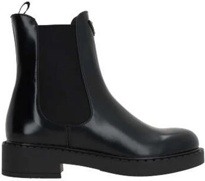 Prada Round-Toe Ankle Boots