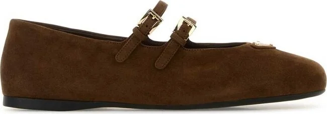 Prada Round-Toe Ballerina Shoes