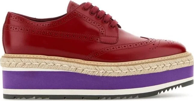 Prada Round-Toe Lace-Up Shoes