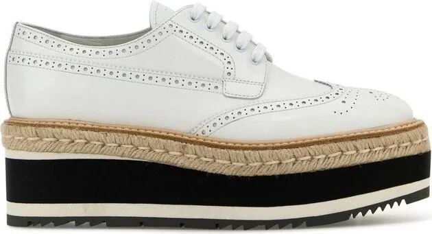 Prada Round-Toe Lace-Up Shoes