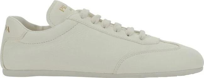 Prada Round-Toe Lace-Up Sneakers