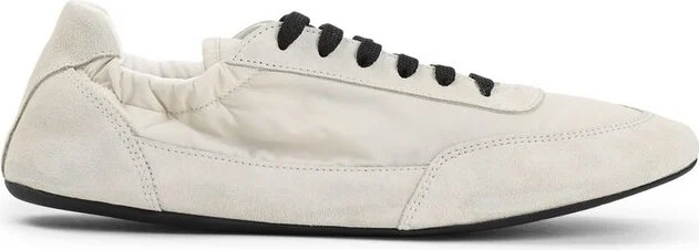 Prada Round Toe Lace-Up Sneakers