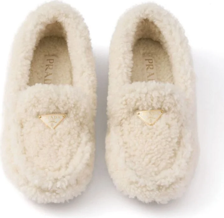 Prada Shearling Driving Shoes - Image 4