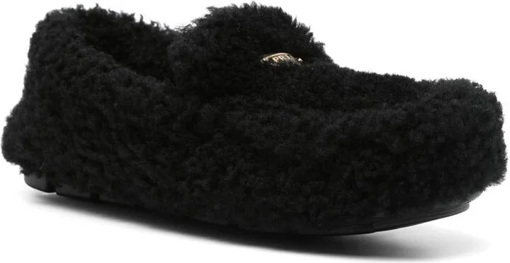 Prada Shearling Loafers - Image 2