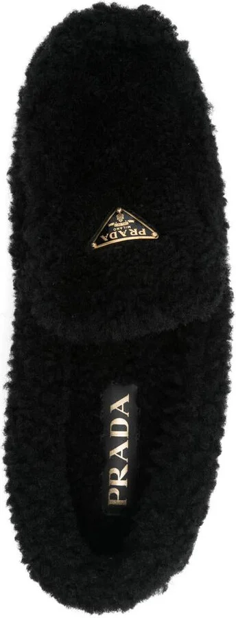 Prada Shearling Loafers - Image 4
