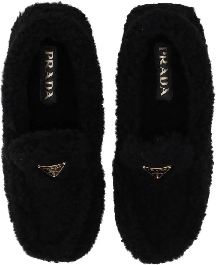 Prada Shearling Loafers - Image 5
