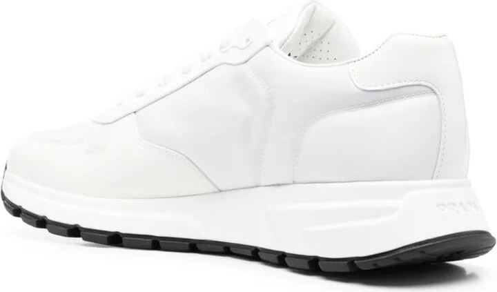 Prada Side Logo-Plaque Low-Top Sneakers - Image 3
