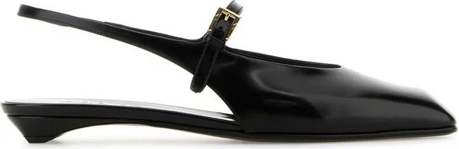 Prada Square-Toe Slingback Ballerina Shoes