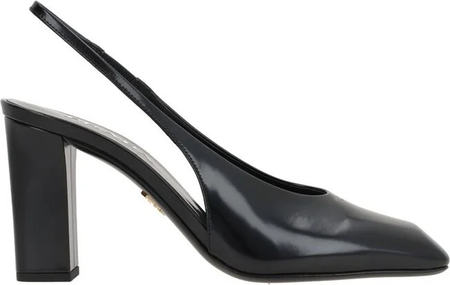 Prada Square Toe Slingback Pumps