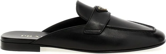 Prada Square-Toe Slip-On Mules