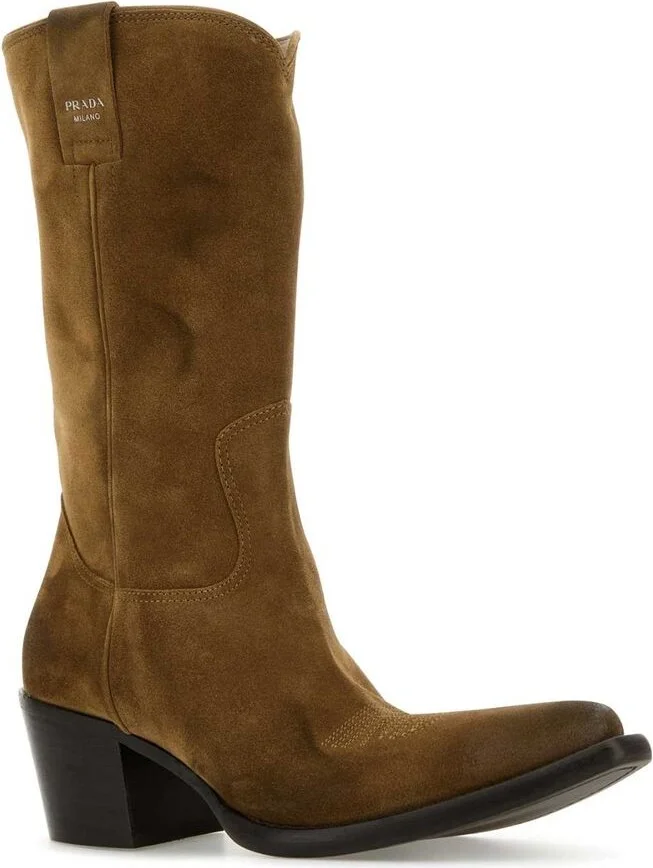 Prada Suede Ankle Boots - Image 2