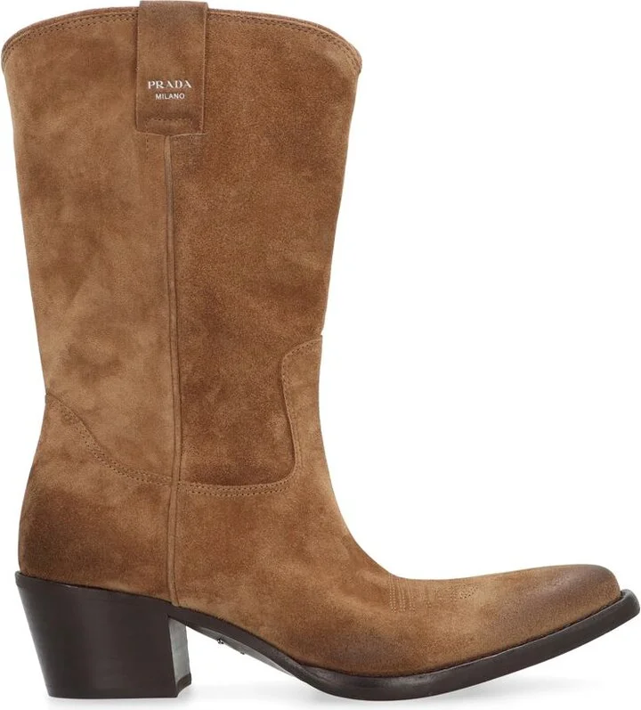 Prada Suede Ankle Boots