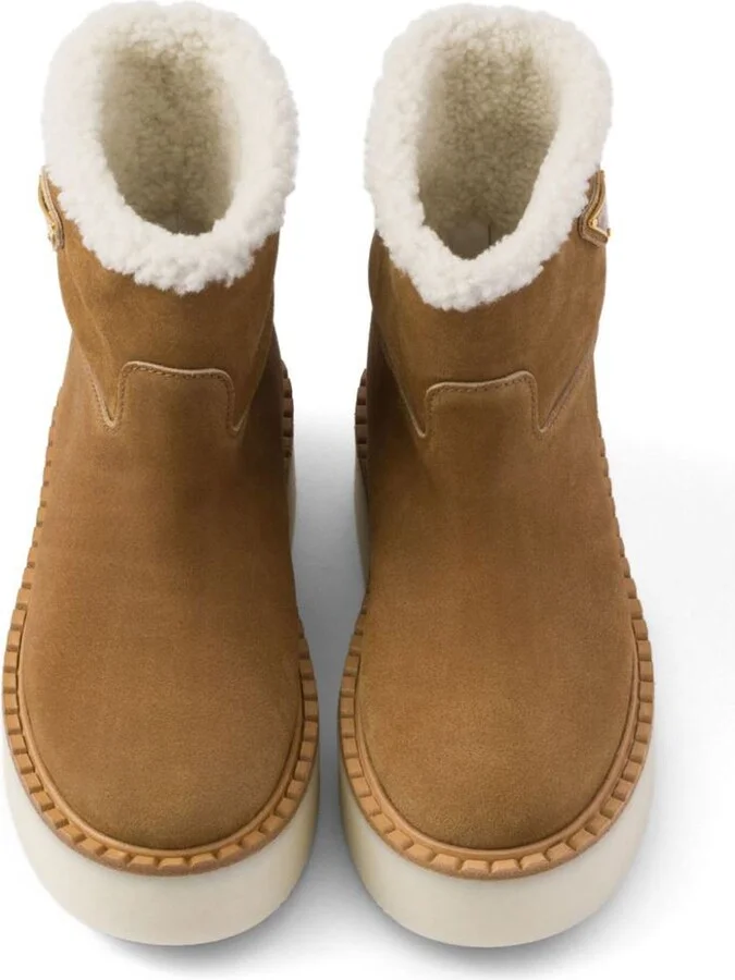 Prada Suede Leather Ankle Boots - Image 4