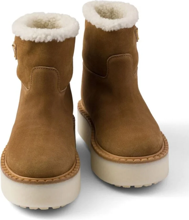 Prada Suede Leather Ankle Boots - Image 5