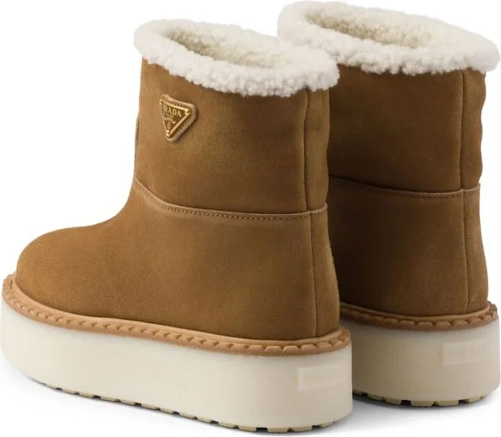 Prada Suede Leather Ankle Boots - Image 6