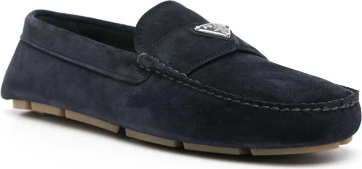 Prada Suede Leather Driver Loafers Shoes - Image 2