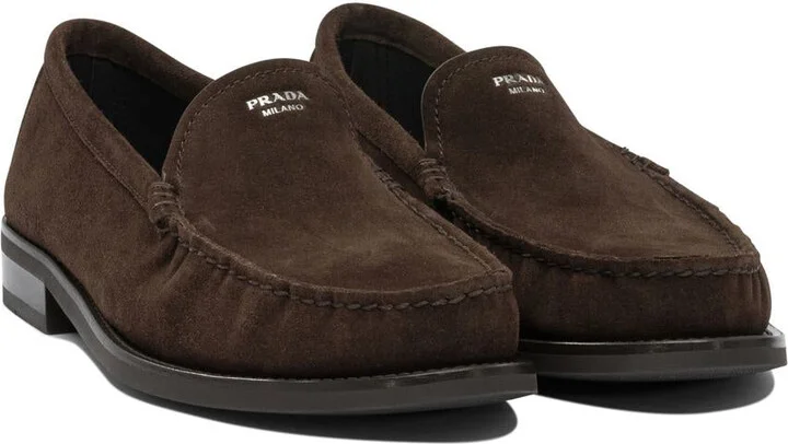 Prada Suede Leather Loafers - Image 2