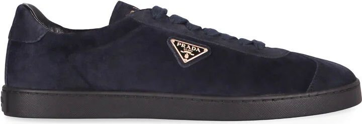 Prada Suede Low-Top Sneakers - Image 2