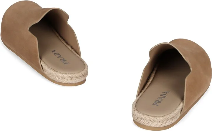 Prada Suede Mules - Image 4