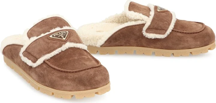 Prada Suede Mules - Image 3
