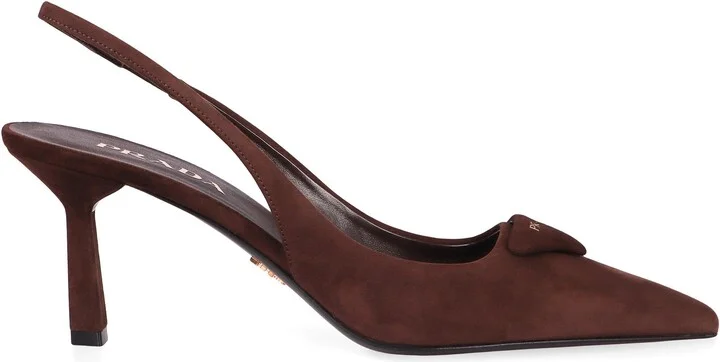 Prada Suede Slingback Pumps - Image 2