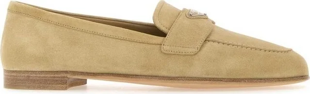 Prada Triangle-Logo Almond Toe Loafers