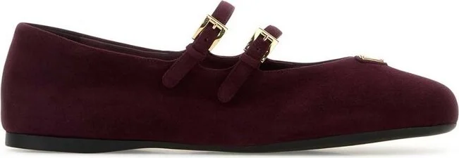Prada Triangle-Logo Ballerinas