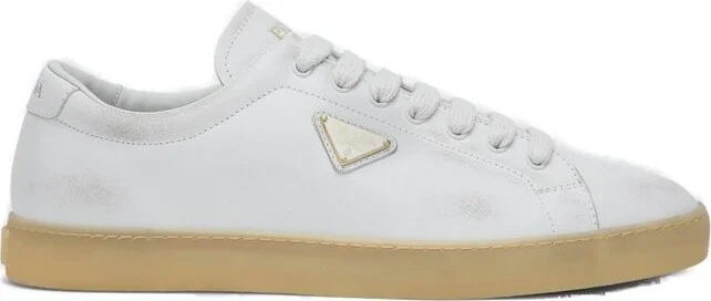 Prada Triangle-Logo Lace-Up Sneakers