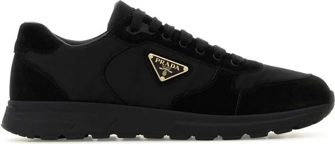 Prada Triangle-Logo Lace-Up Sneakers