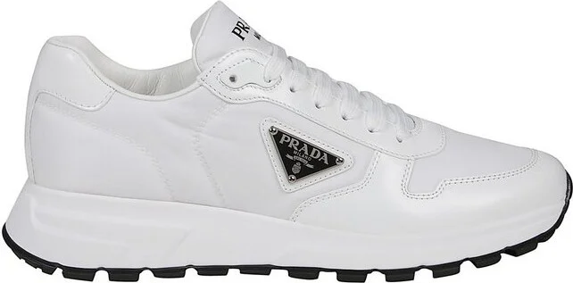 Prada Triangle Logo Lace-Up Sneakers