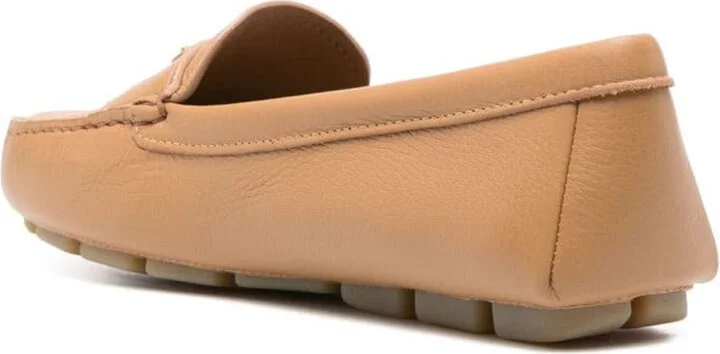 Prada Triangle-Logo Leather Driving Loafers - Image 3