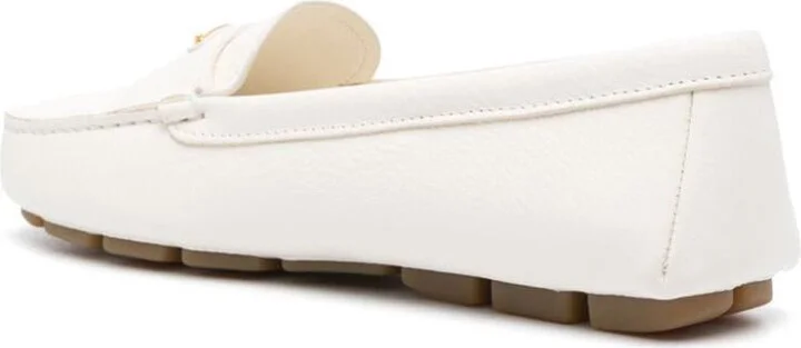 Prada Triangle-Logo Leather Loafers - Image 3