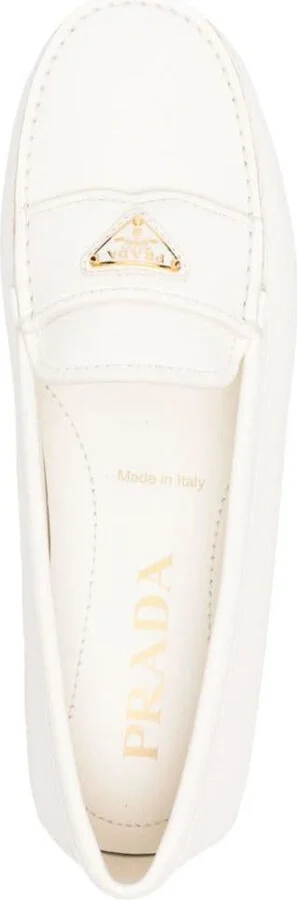 Prada Triangle-Logo Leather Loafers - Image 4