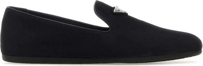 Prada Triangle-Logo Slip-On Loafers