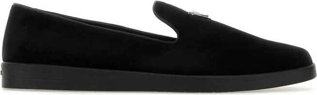 Prada Triangle Logo Slip-On Loafers