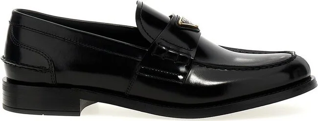 Prada Triangle-Logo Slip-On Loafers