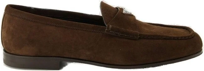 Prada Triangle-Logo Slip-On Loafers