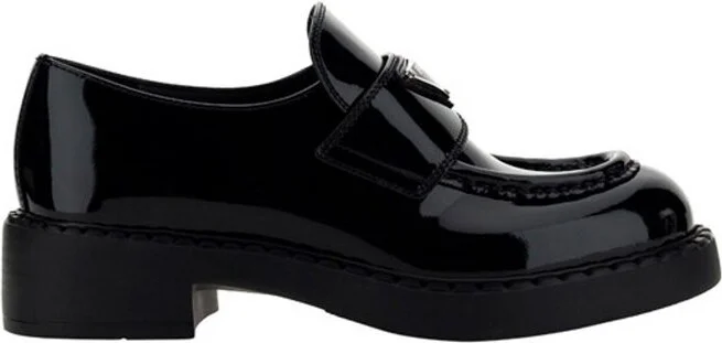 Prada Triangle Logo Slip-On Loafers