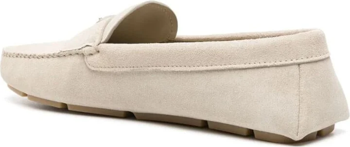 Prada Triangle-Logo Suede Loafers - Image 3