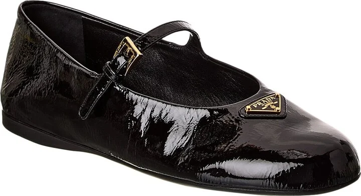 Prada Triangle Patent Flat