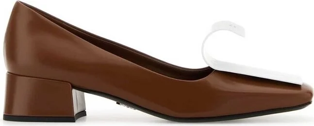 Prada Two-Toned Square-Toe Pumps