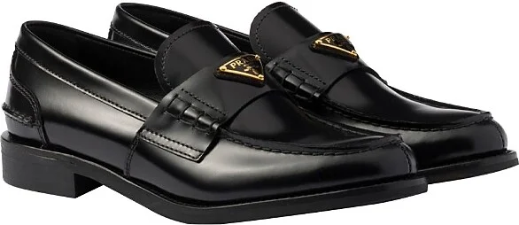 Prada Women's Brushed Leather Loafers