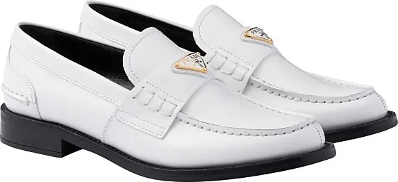 Prada Women's Brushed Leather Loafers