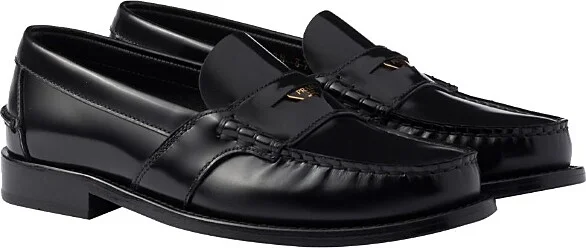 Prada Women's Brushed Leather Loafers