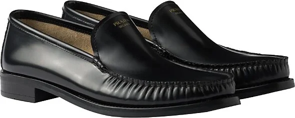 Prada Women's Brushed Leather Loafers