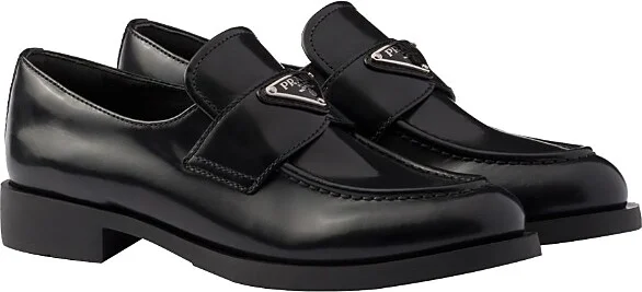 Prada Women's Brushed Leather Loafers